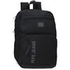 Pepe Jeans Matlock Zaino per laptop 13,3 pollici nero 25 x 37 x 12 cm Pelle sintetica e poliestere by Joumma Bags