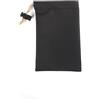 Wambere 3 tasche con coulisse in poliuretano, colore nero, con coulisse, impermeabile, per chiavi, telefoni cellulari, fotocamera, alimentazione mobile, 8,5 x 13 cm, Nero , 9.5×17cm