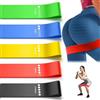 deegbbyi 5 Pezzi Elastici Fitness, Set di Elastici Fitness, 5 Livelli di Resistenza, Fasce Elastiche ad Anello, per Allenamento Della Forza, Yoga, Pilates, Ideali per Esercizi Completi del Corpo