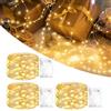 Peasur 3 Pezzi Lucine Led Decorative a Batteria con Timer, 3M 30 LED Scintillio Luci Led a Batteria, Impermeabile Mini Stringa Led Battery per Interni e Esterni, Natale, Feste, Bianco Caldo