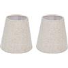 Alvinlite Paralumi per lampadari, paralumi, Set di 2 paralumi, Clip per paralumi a Campana per Sostituzione di lampade a Sospensione per lampadari da Terra(Beige)