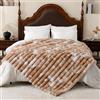Vamcheer Coperta Matrimoniale Pile Morbida - Coperta per Divano Caldo e Confortevole, Coperto in Finta Pelliccia di Coniglio, Tinta a Nodi, Lavabile 230x230