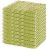 Lavea® 10 Lavette Bagno 30x30 cm in Spugna di Cotone 100% Morbidi e Assorbenti, per Casa Hotel Spa - Ideali anche come Asciugamani Bagno Viso e Bidet - Verde tiglio