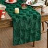Artoid Mode - Runner da tavolo in morbido peluso di velluto con aspetto di pelliccia sintetica, effetto pelliccia verde, albero di pino, Natale, decorazione per la cucina invernale, festa, 33x183 cm