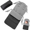 SilverChry Sacco Passeggino Invernale, SilverChry Borsa Passeggino, Copri Passeggino Universale, Sacco Nanna Passeggino, Sacco a Pelo Invernale, Sacco Termico Passeggino, Footmuff, Accessori Passeggino (Grigio)