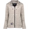 Canadian Peak Talerteak Lady - Polaire Fine Femme Chaude Fermeture Zip - Veste Automne Hiver Printemps Chaud Femmes - Longues Manches Vetement Pull Fourrure Doux Confort (Gris Clair M)