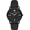 Emporio Armani Orologio da uomo, movimento al quarzo a tre lancette e cassa da 42 mm con cinturino in pelle