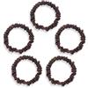 Townssilk Set di 5 elastici per capelli in seta di gelso 100% pura 22 momme per donne fasce per capelli morbide e lussuose fasce elastiche per capelli set da 5 pezzi marrone