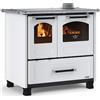 La Nordica FAMILY 4.5 Cucina a legna Acciaio Porcellanato Forno Doppio Vetro 7.5 kW A+