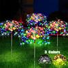 PDQ 1/2/4PCS Fuochi d'artificio solari Luce esterna impermeabile 8 modalità di illuminazione 90-200LED Fata String Light Natale 3 colori Giardino