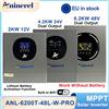 Aninerel 2kw 4.2KW 6.2kw 12V 24V 48V Inverter solare ibrido Doppia uscita Display LCD a colori MPPT 60A 100A 120A PV 160VDC 500VDC