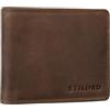 STILORD 'Kirk' RFID Portafoglio in Pelle Uomo Slim Wallet Borsellino con Portamonete Cuoio in Design Vintage 100% Vera Pelle, Colore:marrone medio