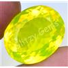 Naturale Neon Giallo Opale 32.60 CT Ovale Certificato Non Trattato Raro Loose