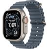 Apple Watch Ultra 3 GPS + Cellular, Cassa 49 mm in titanio naturale con Cinturino Ocean blu salmastro