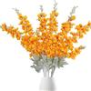 OUKEYI 6 fiori finti delphinium in seta, 85,1 cm, fiori artificiali a stelo lungo, per vasi alti, decorazione per la casa, matrimoni, feste (arancione)