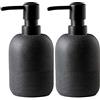 GalDal - Set dispenser di sapone con pompa, dispenser di sapone per le mani per piano di appoggio del bagno, dispenser di sapone per cucina, 313 ml, colore: nero opaco