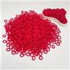 Lavema Elastici per capelli per ragazze e donne (rosso, 100 pezzi)