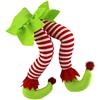 WEWILL Gambe di elfo di Natale, 50 cm, decorazioni per albero di Natale, gambe di elfo farcite per Natale, casa, feste, albero e caminetto (verde)