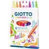 Giotto Pennarelli Giotto Turbo Maxi Fluo punta grossa 5 mm 18,5 x 12,5 x 1,5 cm in conf. 8 pz - F453800