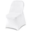VEVOR Coprisedie Bianchi, Coprisedie Elasticizzati in Poliestere e Spandex, per Matrimoni Feste, Banchetti, con Parte Anteriore Piatta, per Sedie con Dimensioni Fino a 450 x 460 x 770 mm 150 Pezzi