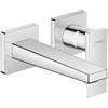 hansgrohe Metropol Miscelatore monocomando lavabo ad incasso a parete con maniglia a leva e bocca erogazione 22.5 cm, cromo, 32526000
