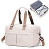 HPLQQ Borsone da Viaggio Donna Bagaglio a Mano Ryanair 40x30x20, Borsa Sportiva Borsone da Palestra, Borsa da Weekend, Ospedale Parto, Danza Espandibile,B01-Beige-Marrone
