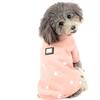 Ranphy - Cappotto in pile per cani di piccola taglia, con cappuccio, felpa invernale, tuta sportiva per cuccioli, comodo, in cotone, rosa, M