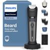 PHILIPS Regolabarba Philips serie 7000 - Lame in metallo autoaffilanti, 40 impostazioni di lunghezza, tecnologia BeardSense, raccoglitore peli, impermeabile, supporto ricarica, custodia morbida, BT7660/15