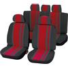 Cartrend Unitec Newline 84958 Parte 14-Set coprisedili, Colore: Rosso/Nero