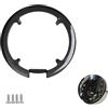 Kahaybeall Copricatena per Bicicletta in Plastica, Disco Paracatena Universale con 8 Fori per Bici Catene da 42 e 44 Denti, Accessorio Essenziale per Biciclette Mountain Bike e MTB, Nero