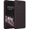 kwmobile Custodia Compatibile con Samsung Galaxy A52 / A52 5G / A52s 5G Cover - Protezione Back Case Morbida - Silicone TPU Effetto Metallizzato Bordeaux Metallizzato