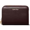 Calvin Klein CK Puller Medium Flap Zip Around Lv04f1075g, Portafogli Donna, Red (Fudge), Taglia Unica