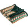 furn. Coperta All Wrapped Up - Coperta in pelliccia sintetica a righe in velluto per le feste (Smeraldo/Rosso - 130x180cm)
