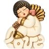 THUN, Angelo Amore su Scritta Love in Ceramica Decorata a Mano, Linea Angel Love, 25.3 x 15.7 x 30 cm h