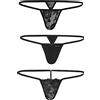 Sohimary 127 Donna 3 Pezzi Mini Perizoma String XS S M 38 40 42 44 Nero