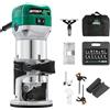 BATOCA - VS601E 1.25 HP Professional - Fresa per bordi per la lavorazione del legno, 6 velocità variabile, fresatrice elettrica con 15 punte per fresa da 6 mm, piastra per fresa superiore, graffette