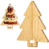 CABBEL Tagliere in bambù a forma di albero 21x26,5 cm - Tagliere natalizio, vassoio da cucina e idea regalo - Naturale, durevole e decorativo