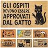 LUA VIKA Zerbino ingresso esterno simpatico - Approvato dal gatto - 40x70 cm - tappeto ingresso esterno casa - zerbino cocco - zerbini divertenti, moderni e originali