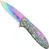 SCH Coltello teschi tascabile apertura assistita rainbow