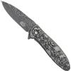 SCH Coltello teschi tascabile apertura assistita NERO