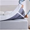 Twirest - Coprimaterasso 180 x 200 cm, altezza 10 cm, topper in gel 180 x 200 cm, coprimaterasso in comfort foam con effetto memory foam e rivestimento lavabile, per letto a molle, roulotte Airstream