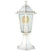Licht-Erlebnisse Lampada da terra per esterni Paris Lampioncino design rustico a lanterna color oro bianco E27 impermeabile IP44 ideale per il giardino e terrazzo