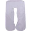 SHANNA Federa per Il Corpo in Gravidanza, Fodera per Cuscino di maternità in Cotone a Forma di U 80 * 155 cm (Grigio + Bianco)