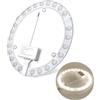 DoRight 24W Modul LED Plafoniera Fan Light Kit, Sorgente Luminosa ad Anello per Annata Plafoniera Sostituzione, kit di conversione con supporto magnetico per Lampada da Soffitto, Bianco Naturale 4000K