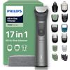 Philips Rifinitore All-in-one Multigroom Serie 7000 17 in 1 - Rifinitore per barba, capelli e corpo, lame autoaffilanti interamente in metallo, 26 impostazioni di lunghezza (0,5-20 mm), MG7961/15