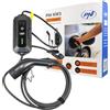 PNI Caricabatterie Portatile KW3 16A, 3,5KW, per Auto elettriche, 230V, monofase, Cavo di Tipo 2 con connettore a 5 Pin, con Timer, IP66