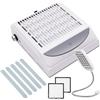 TECKZOON Aspirapolvere per unghie, aspirapolvere per unghie da 100 W con filtro 2 in 1 e luce LED, controllo girevole della forza di aspirazione per l'aspirazione della polvere per manicure, casa e