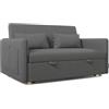 Nalui Nest 2 - Divano letto 2 posti 3 in 1, 139 x 100 x 80 cm, con schienale regolabile, 2 cuscini, portata fino a 240 kg, convertibile in letto 120 x 190 cm, grigio scuro