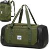 Laripwit Borsone da Viaggio da Uomo Donna 40L Medio Borsa Palestra Sportivo con Porta Scarpe Week-end Pernottamento per Viaggi, Campeggio - Sport Duffel Bag, Verde