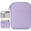 Vinabilia 6-7 Borsa Custodia Protettiva per Nuovo 6 Kindle 11ª Gen/7 Kindle Paperwhite 12ª Gen/7 Kindle Colorsoft Signature Edition, 6 Kobo Clara Colour, Kindle Oasis E-Reader, Viola Grigio